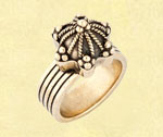 Корона - перстень из латуни - украшения под старину - компания Кудесы