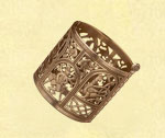Широкий резной браслет створчатый - древнерусские украшения - Гусляр - компания Кудесы